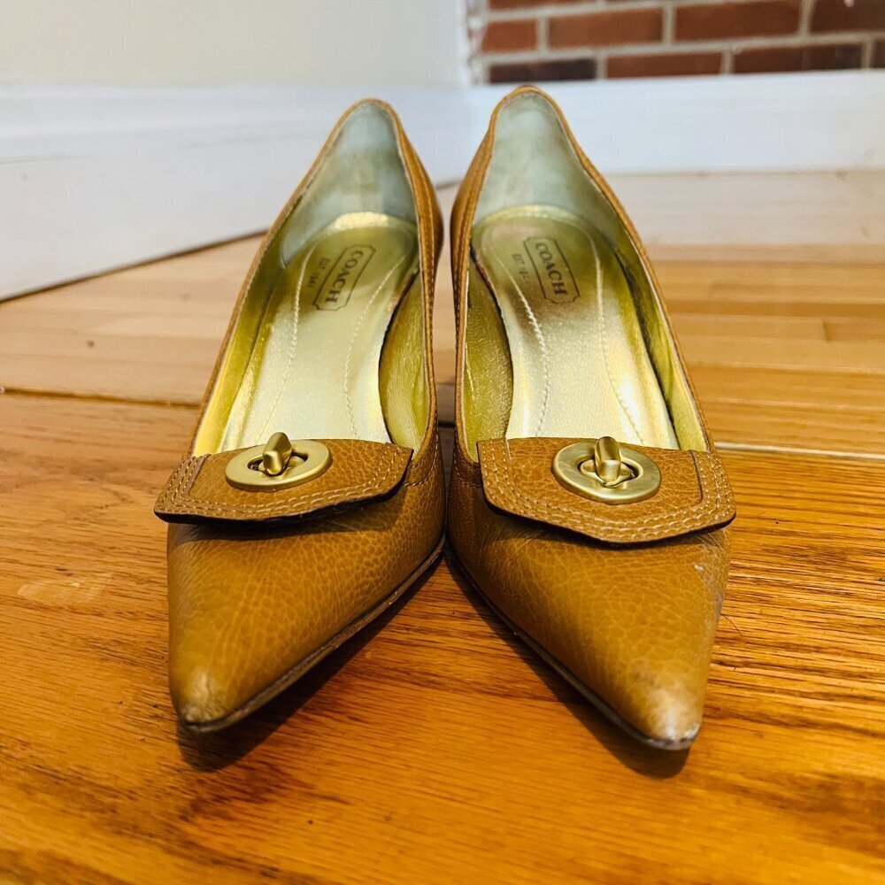 Authentic Vintage Coach Pumps Heels Shoes Size 7 B - Picture 5 of 16
